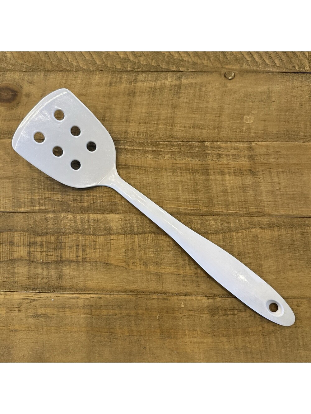 Spatula Melamine Ware White Slotted Flipper Turner Kitchen Utensil Farmhouse